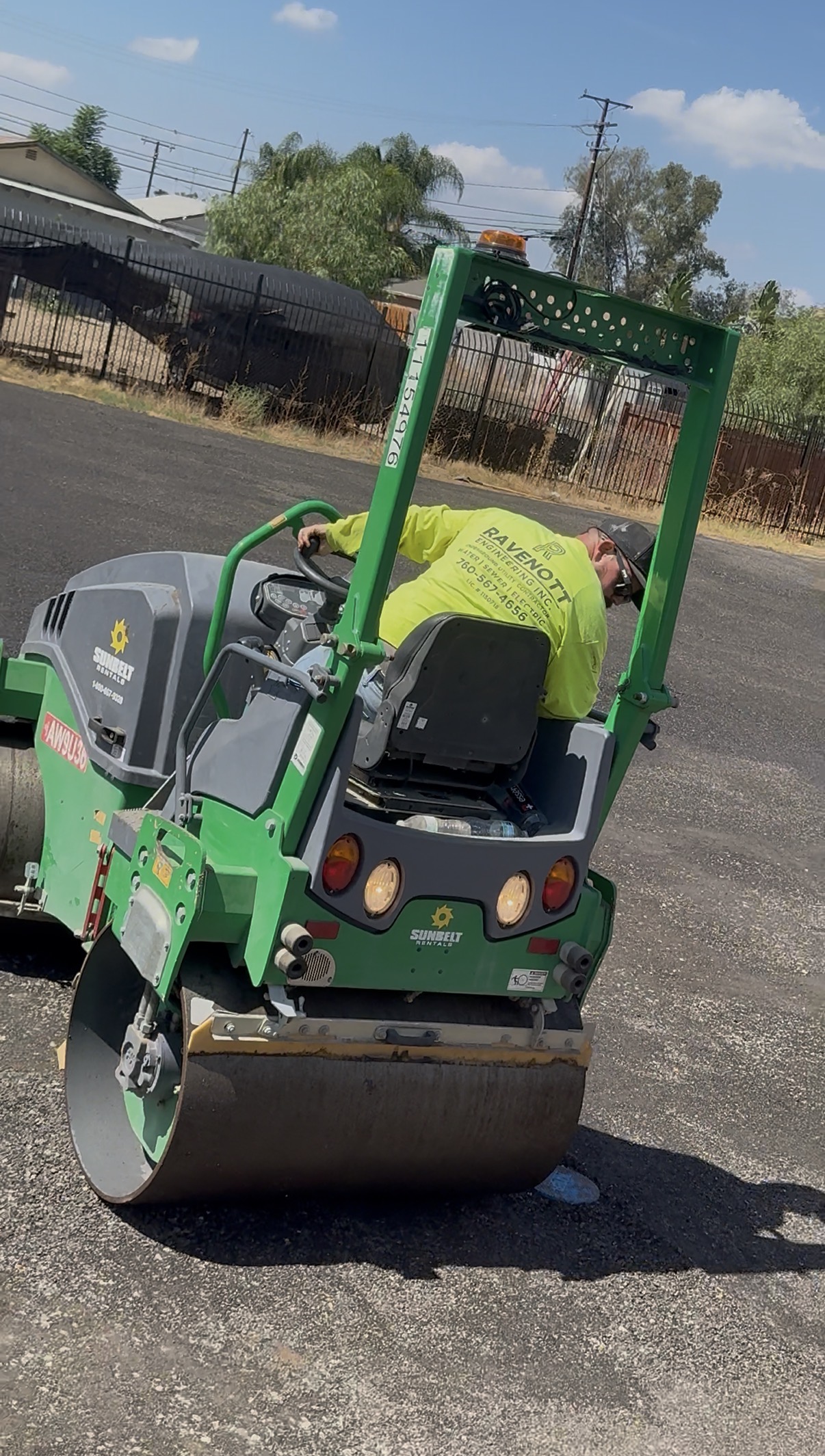 Kevin Kocis Operating a Roller